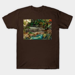 Alligator art. Birthday gift T-Shirt